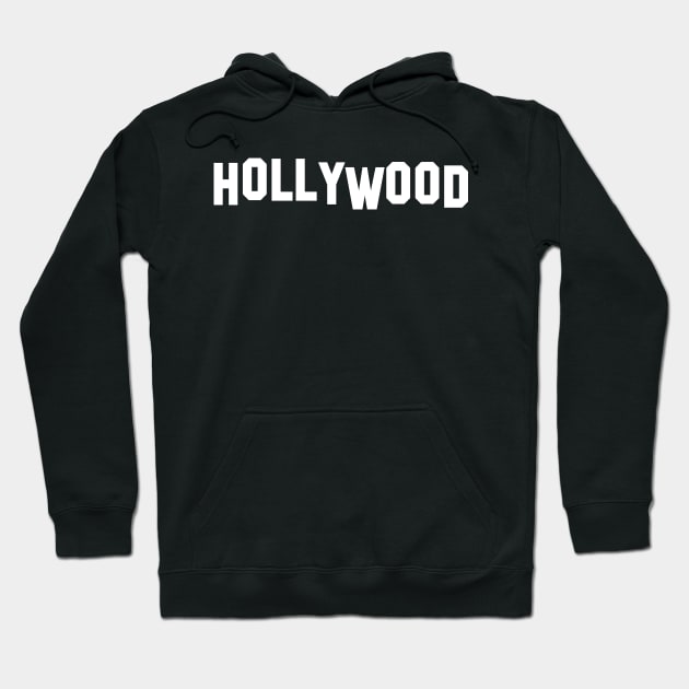 Hollywood Sign White Hoodie by CharlieCreator